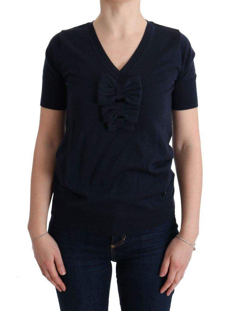 MARGHI LO'  100% Lana Wool Blouse Top #women, Blue, Catch, feed-agegroup-adult, feed-color-blue, feed-gender-female, feed-size-IT42|M, feed-size-IT44|L, Gender_Women, IT42|M, IT44|L, Kogan, MARGHI LO', Tops & T-Shirts - Women - Clothing at SEYMAYKA