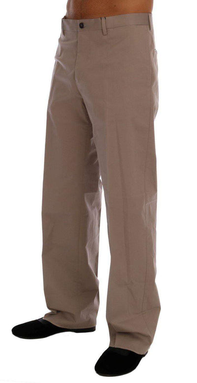 Dolce & Gabbana  Beige Cotton Stretch Chinos Pants #men, Beige, Brand_Dolce & Gabbana, Catch, Dolce & Gabbana, feed-agegroup-adult, feed-color-beige, feed-gender-male, feed-size-IT44 | XS, Gender_Men, IT44 | XS, Jeans & Pants - Men - Clothing, Kogan, Men - New Arrivals at SEYMAYKA