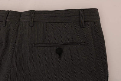 Dolce & Gabbana Gray Wool Striped Formal Pants #men, Brand_Dolce & Gabbana, Catch, Dolce & Gabbana, feed-agegroup-adult, feed-color-gray, feed-gender-male, feed-size-IT44 | XS, feed-size-IT54 | XL, Gender_Men, Gray, IT44 | XS, IT48 | M, IT52 | L, IT54 | XL, Jeans & Pants - Men - Clothing, Kogan, Men - New Arrivals at SEYMAYKA