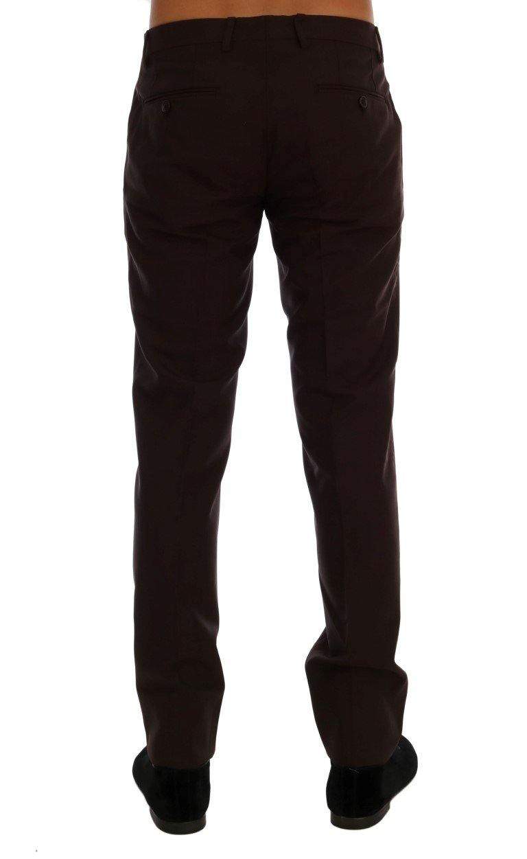 Dolce & Gabbana  Purple Wool Stretch Formal Pants #men, Brand_Dolce & Gabbana, Catch, Dolce & Gabbana, feed-agegroup-adult, feed-color-purple, feed-gender-male, feed-size-IT44 | XS, feed-size-IT54 | XL, feed-size-IT56 | 3XL, Gender_Men, IT44 | XS, IT54 | XL, IT56 | 3XL, Jeans & Pants - Men - Clothing, Kogan, Men - New Arrivals, Purple at SEYMAYKA