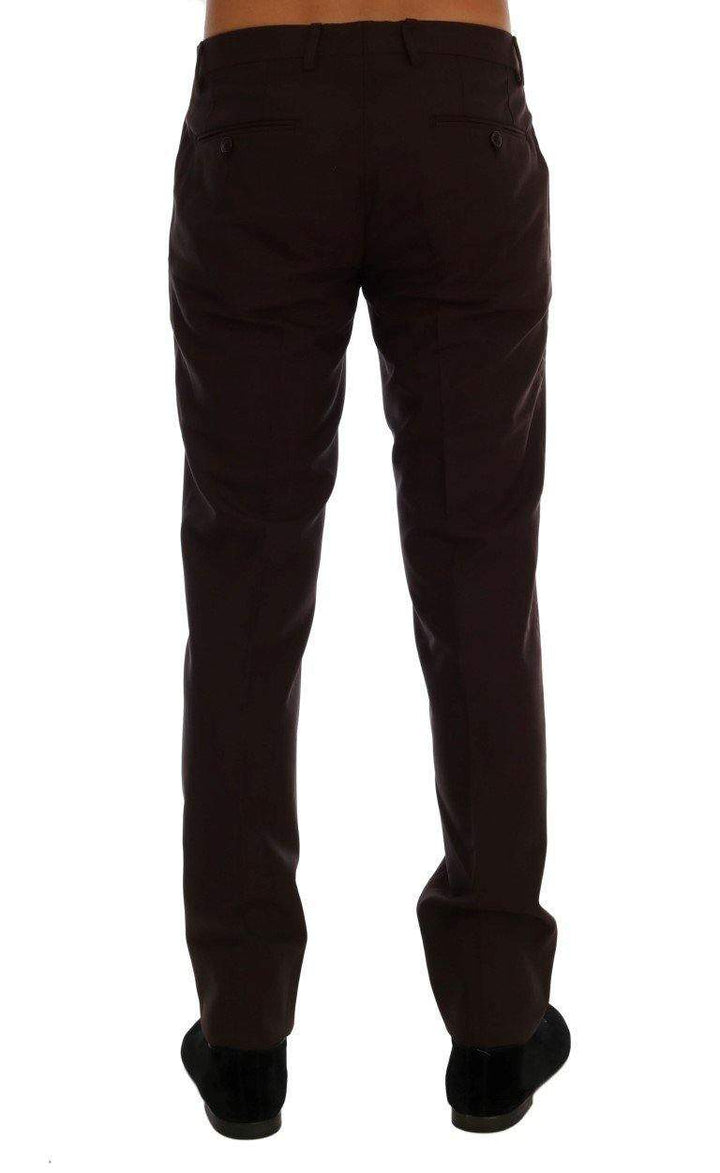 Dolce & Gabbana  Purple Wool Stretch Formal Pants #men, Brand_Dolce & Gabbana, Catch, Dolce & Gabbana, feed-agegroup-adult, feed-color-purple, feed-gender-male, feed-size-IT44 | XS, feed-size-IT54 | XL, feed-size-IT56 | 3XL, Gender_Men, IT44 | XS, IT54 | XL, IT56 | 3XL, Jeans & Pants - Men - Clothing, Kogan, Men - New Arrivals, Purple at SEYMAYKA