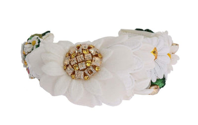 Dolce & Gabbana  Yellow White Sunflower Crystal Headband #women, Accessories - New Arrivals, Brand_Dolce & Gabbana, Catch, Dolce & Gabbana, feed-agegroup-adult, feed-color-multicolor, feed-gender-female, feed-size-OS, Gender_Women, Headbands - Women - Accessories, Kogan, Multicolor at SEYMAYKA