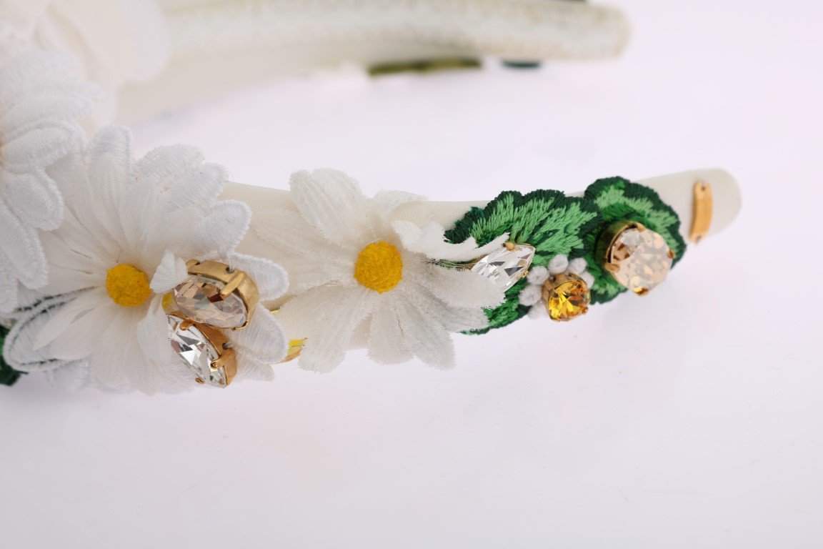 Dolce & Gabbana  Yellow White Sunflower Crystal Headband #women, Accessories - New Arrivals, Brand_Dolce & Gabbana, Catch, Dolce & Gabbana, feed-agegroup-adult, feed-color-multicolor, feed-gender-female, feed-size-OS, Gender_Women, Headbands - Women - Accessories, Kogan, Multicolor at SEYMAYKA