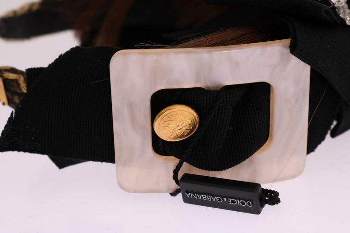 Dolce & Gabbana  Clear Crystal Brown Hair Headband #women, Accessories - New Arrivals, Black, Brand_Dolce & Gabbana, Catch, Dolce & Gabbana, feed-agegroup-adult, feed-color-black, feed-gender-female, feed-size-OS, Gender_Women, Headbands - Women - Accessories, Kogan at SEYMAYKA