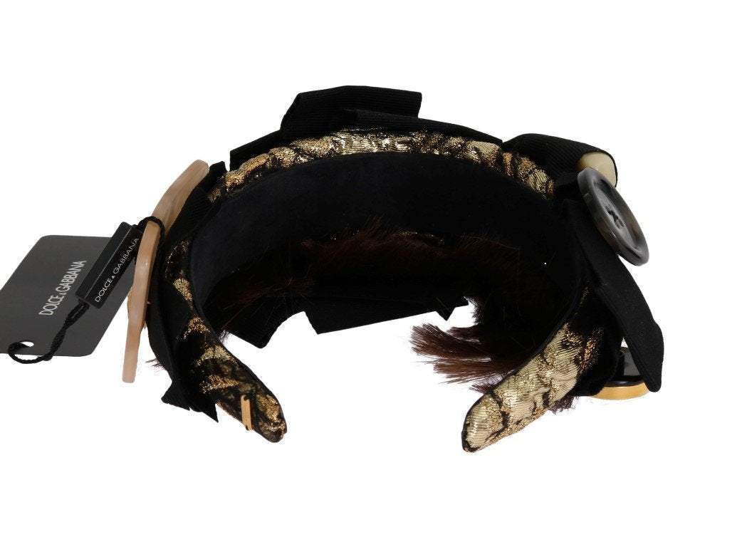 Dolce & Gabbana  Clear Crystal Brown Hair Headband #women, Accessories - New Arrivals, Black, Brand_Dolce & Gabbana, Catch, Dolce & Gabbana, feed-agegroup-adult, feed-color-black, feed-gender-female, feed-size-OS, Gender_Women, Headbands - Women - Accessories, Kogan at SEYMAYKA