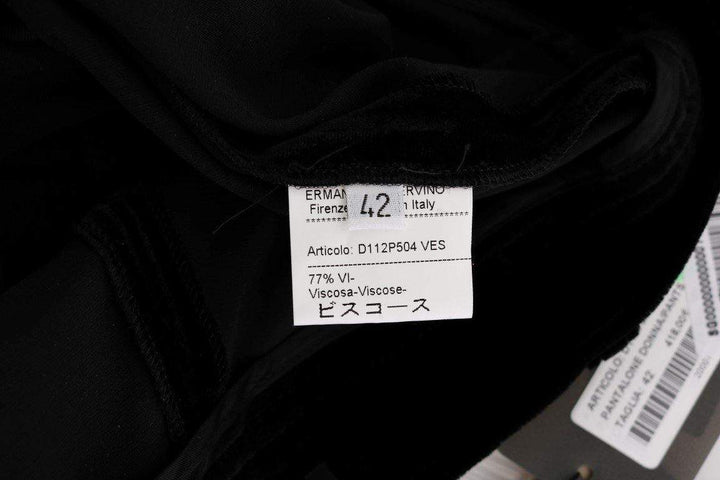 ERMANNO SCERVINO Women  Velvet Slim Fit Pants #women, Black, Catch, Ermanno Scervino, feed-agegroup-adult, feed-color-black, feed-gender-female, feed-size-IT38|XS, feed-size-IT42|M, Gender_Women, IT38|XS, IT42|M, Jeans & Pants - Women - Clothing, Kogan, Women - New Arrivals at SEYMAYKA