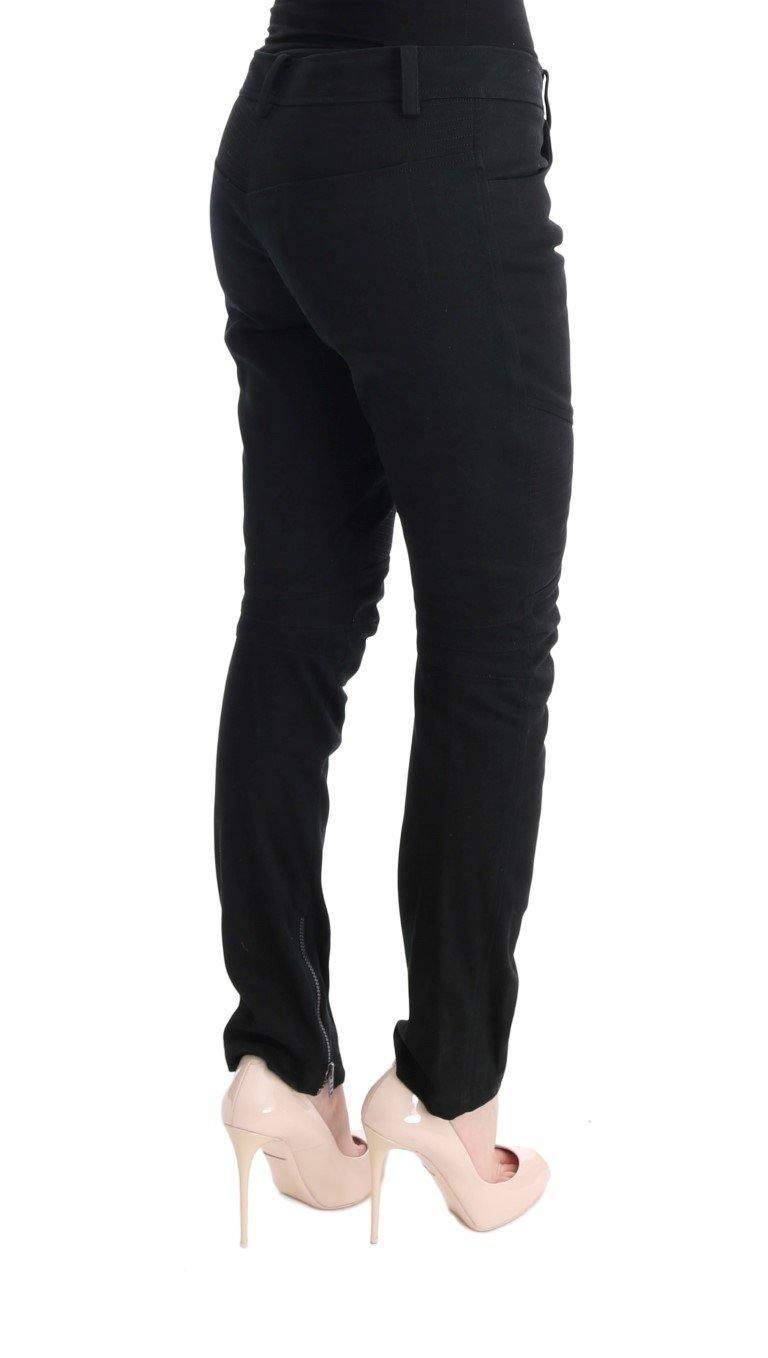 ERMANNO SCERVINO Women  Cotton Slim Fit Casual Pants #women, Black, Catch, Ermanno Scervino, feed-agegroup-adult, feed-color-black, feed-gender-female, feed-size-IT38|XS, feed-size-IT42|M, feed-size-IT44|L, feed-size-IT46|XL, Gender_Women, IT38|XS, IT42|M, IT44|L, IT46|XL, Jeans & Pants - Women - Clothing, Kogan, Women - New Arrivals at SEYMAYKA