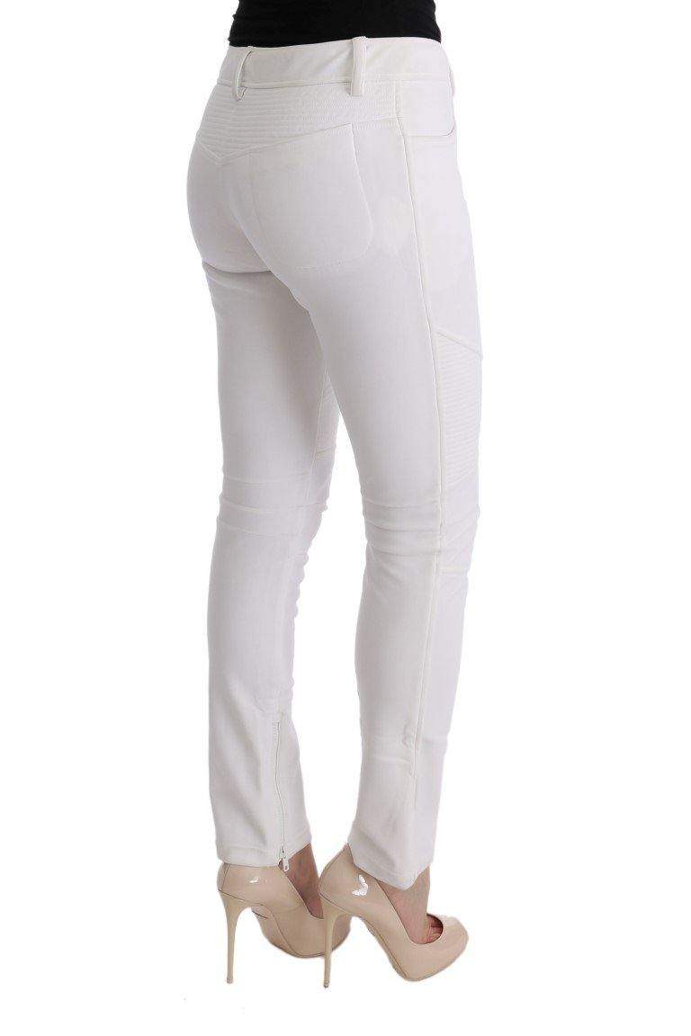 ERMANNO SCERVINO Women   Cotton Slim Fit Casual Pants #women, Catch, Ermanno Scervino, feed-agegroup-adult, feed-color-white, feed-gender-female, feed-size-IT40|S, Gender_Women, IT40|S, Jeans & Pants - Women - Clothing, Kogan, White, Women - New Arrivals at SEYMAYKA