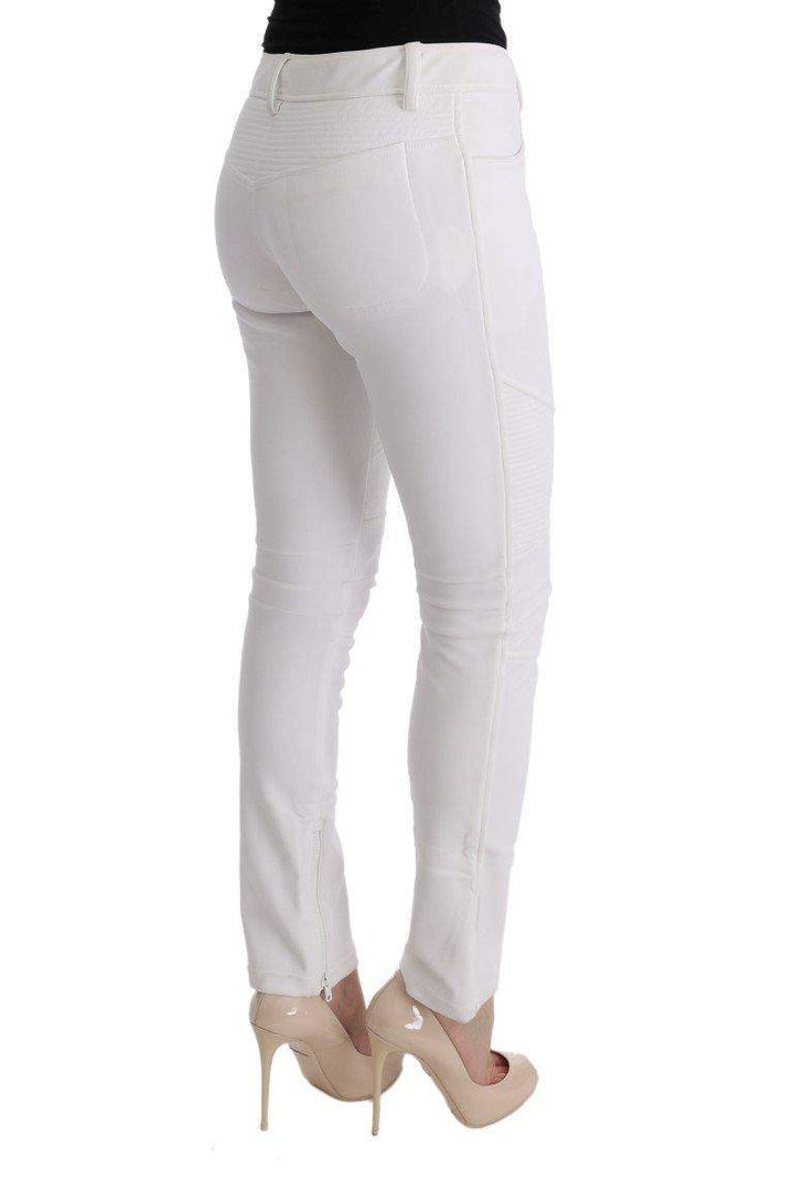 ERMANNO SCERVINO Women   Cotton Slim Fit Casual Pants #women, Catch, Ermanno Scervino, feed-agegroup-adult, feed-color-white, feed-gender-female, feed-size-IT40|S, Gender_Women, IT40|S, Jeans & Pants - Women - Clothing, Kogan, White, Women - New Arrivals at SEYMAYKA