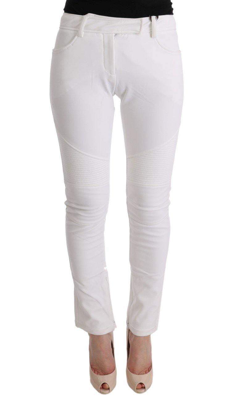 ERMANNO SCERVINO Women   Cotton Slim Fit Casual Pants #women, Catch, Ermanno Scervino, feed-agegroup-adult, feed-color-white, feed-gender-female, feed-size-IT40|S, Gender_Women, IT40|S, Jeans & Pants - Women - Clothing, Kogan, White, Women - New Arrivals at SEYMAYKA