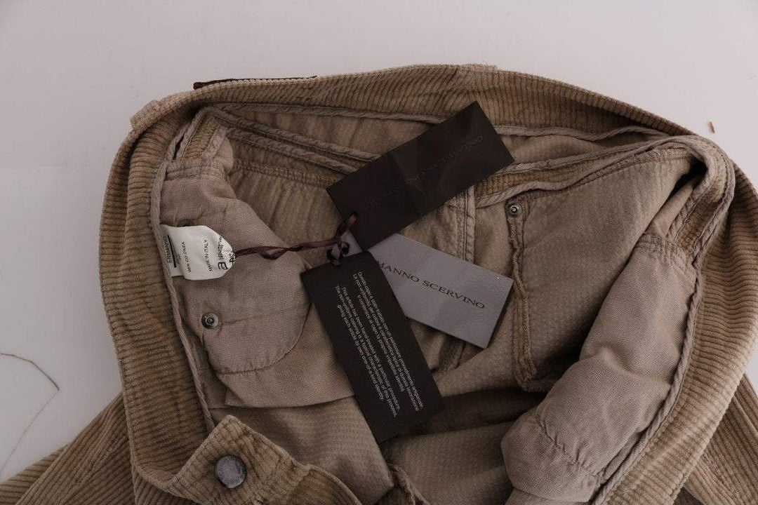 ERMANNO SCERVINO Women   Cotton Velvet Regular Fit Pants #women, Beige, Catch, Ermanno Scervino, feed-agegroup-adult, feed-color-beige, feed-gender-female, feed-size-IT46|XL, Gender_Women, IT46|XL, Jeans & Pants - Women - Clothing, Kogan, Women - New Arrivals at SEYMAYKA