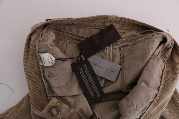 ERMANNO SCERVINO Women   Cotton Velvet Regular Fit Pants #women, Beige, Catch, Ermanno Scervino, feed-agegroup-adult, feed-color-beige, feed-gender-female, feed-size-IT46|XL, Gender_Women, IT46|XL, Jeans & Pants - Women - Clothing, Kogan, Women - New Arrivals at SEYMAYKA