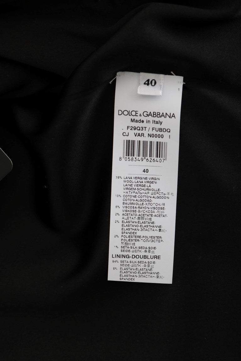 Dolce & Gabbana Black Floral Jacquard Slim Blazer #women, Black, Dolce & Gabbana, feed-agegroup-adult, feed-color-black, feed-gender-female, IT40|S, Suits & Blazers - Women - Clothing, Women - New Arrivals at SEYMAYKA