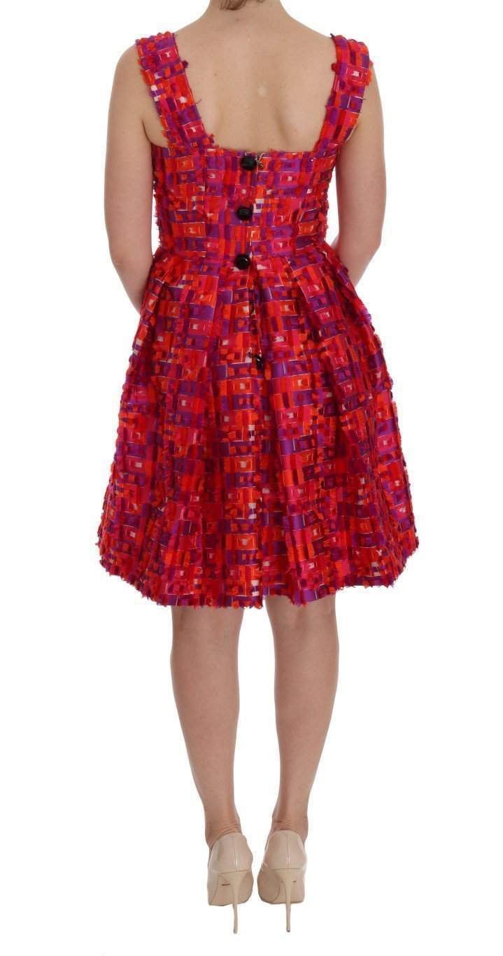 Dolce & Gabbana  Pink Patterned A-line Above Knees Dress #women, Brand_Dolce & Gabbana, Catch, Clothing_Dress, Dolce & Gabbana, Dresses - Women - Clothing, feed-agegroup-adult, feed-color-pink, feed-gender-female, feed-size-IT40|S, Gender_Women, IT40|S, Kogan, Pink, Women - New Arrivals at SEYMAYKA