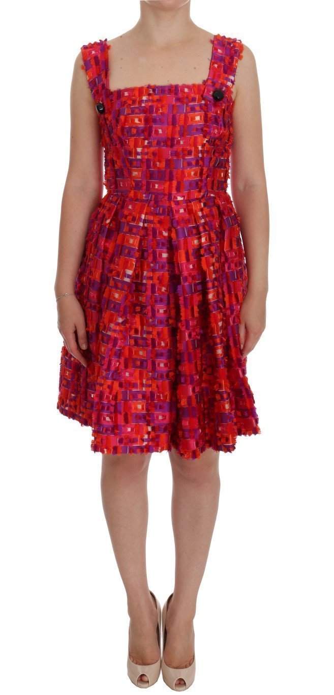 Dolce & Gabbana  Pink Patterned A-line Above Knees Dress #women, Brand_Dolce & Gabbana, Catch, Clothing_Dress, Dolce & Gabbana, Dresses - Women - Clothing, feed-agegroup-adult, feed-color-pink, feed-gender-female, feed-size-IT40|S, Gender_Women, IT40|S, Kogan, Pink, Women - New Arrivals at SEYMAYKA