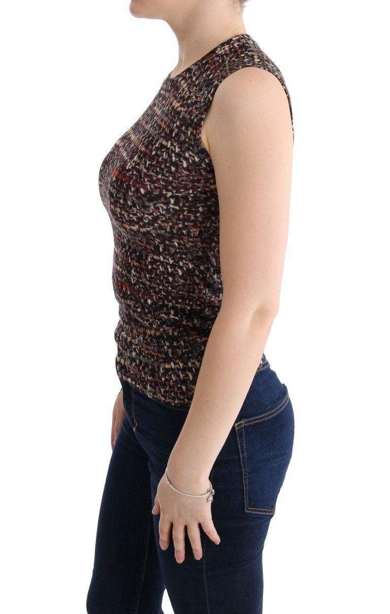 Dolce & Gabbana  Multicolor Print Knit Top Wool T-shirt #women, Brand_Dolce & Gabbana, Catch, Dolce & Gabbana, feed-agegroup-adult, feed-color-multicolor, feed-gender-female, feed-size-IT38|XS, feed-size-IT40 | XS, Gender_Women, IT38|XS, IT40 | XS, Kogan, Multicolor, Tops & T-Shirts - Women - Clothing, Women - New Arrivals at SEYMAYKA