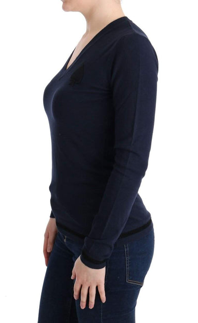 COSTUME NATIONAL C’N’C   V-Neck Viscose Sweater #women, Blue, Catch, Costume National, feed-agegroup-adult, feed-color-blue, feed-gender-female, feed-size-S, Gender_Women, Kogan, S, Sweaters - Women - Clothing, Women - New Arrivals at SEYMAYKA