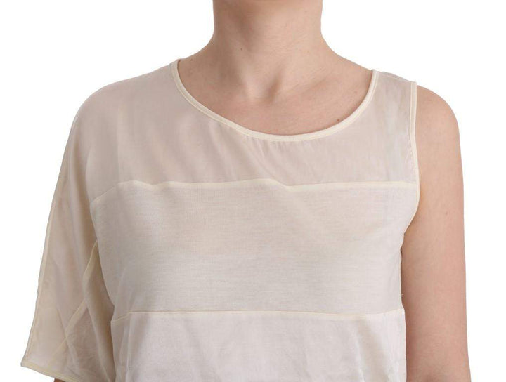 COSTUME NATIONAL C’N’C   Asymmetric Top Blouse #women, Beige, Catch, Costume National, feed-agegroup-adult, feed-color-beige, feed-gender-female, feed-size-XXS, Gender_Women, Kogan, Tops & T-Shirts - Women - Clothing, Women - New Arrivals, XXS at SEYMAYKA