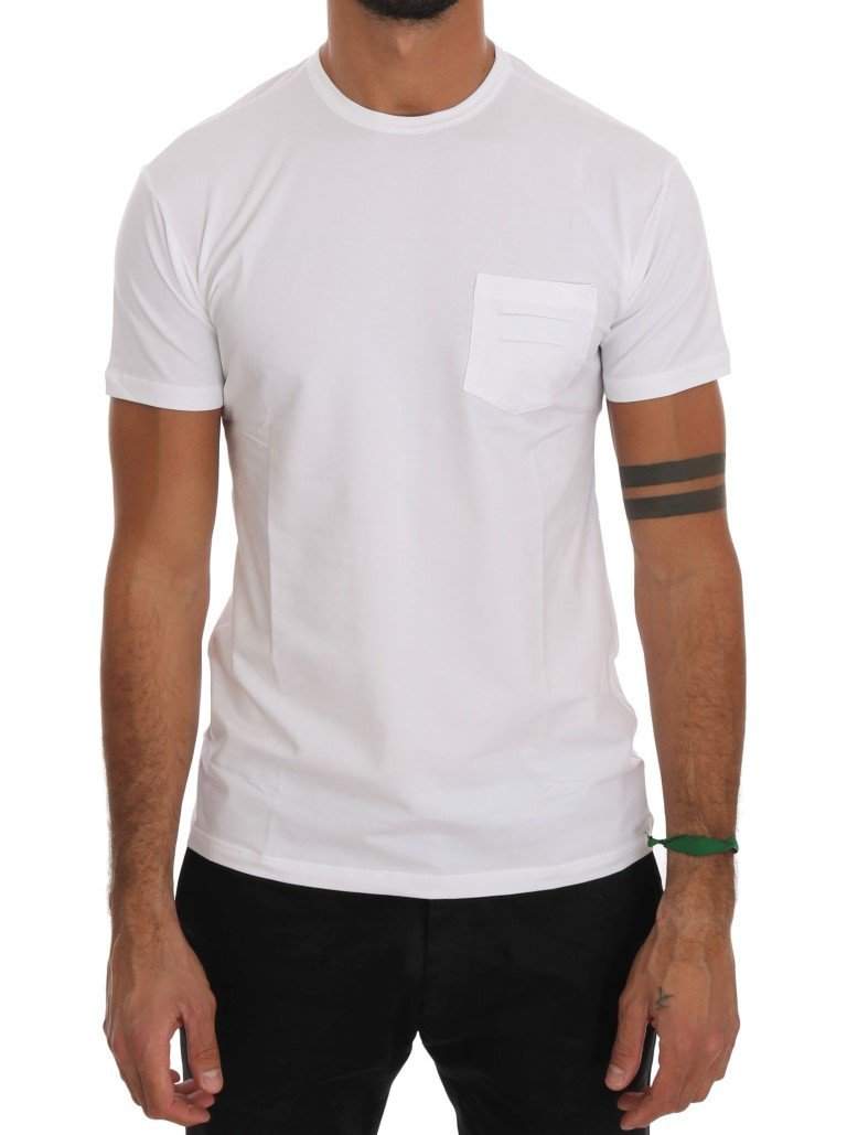 Daniele Alessandrini  Cotton Crew Neck T-Shirt #men, Catch, Daniele Alessandrini, feed-agegroup-adult, feed-color-white, feed-gender-male, feed-size-M, feed-size-S, feed-size-XL, feed-size-XXL, Gender_Men, Kogan, M, Men - New Arrivals, S, T-shirts - Men - Clothing, White, XL, XXL at SEYMAYKA
