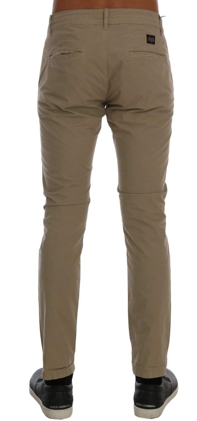Daniele Alessandrini  Cotton Stretch Slim Fit Chinos #men, Beige, Catch, Daniele Alessandrini, feed-agegroup-adult, feed-color-beige, feed-gender-male, feed-size-W30, Gender_Men, Jeans & Pants - Men - Clothing, Kogan, Men - New Arrivals, W30 at SEYMAYKA