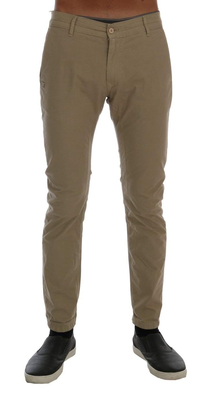Daniele Alessandrini  Cotton Stretch Slim Fit Chinos #men, Beige, Catch, Daniele Alessandrini, feed-agegroup-adult, feed-color-beige, feed-gender-male, feed-size-W30, Gender_Men, Jeans & Pants - Men - Clothing, Kogan, Men - New Arrivals, W30 at SEYMAYKA