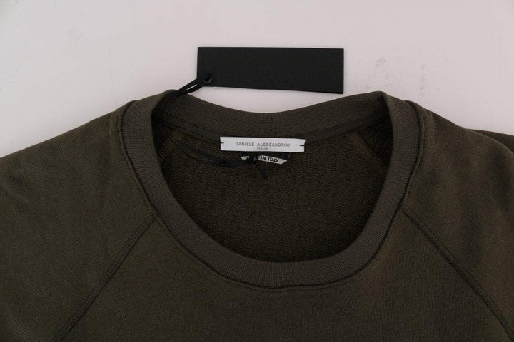 Daniele Alessandrini  Crew Neck Cotton Sweater #men, Catch, Daniele Alessandrini, feed-agegroup-adult, feed-color-green, feed-gender-male, feed-size-M, feed-size-XL, feed-size-XXL, Gender_Men, Green, Kogan, M, Men - New Arrivals, Sweaters - Men - Clothing, XL, XXL at SEYMAYKA