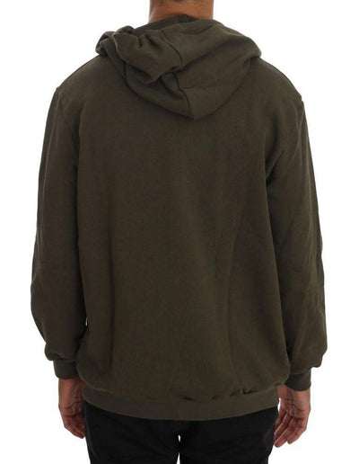 Daniele Alessandrini  Full Zipper Hodded Cotton Sweater #men, Catch, Daniele Alessandrini, feed-agegroup-adult, feed-color-green, feed-gender-male, feed-size-L, feed-size-M, Gender_Men, Green, Kogan, L, M, Men - New Arrivals, Sweaters - Men - Clothing at SEYMAYKA