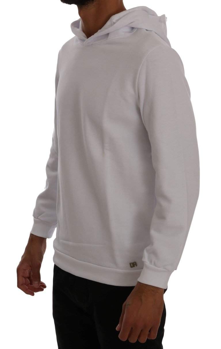 Daniele Alessandrini  Pullover Hodded Cotton Sweater #men, Catch, Daniele Alessandrini, feed-agegroup-adult, feed-color-white, feed-gender-male, feed-size-L, feed-size-M, feed-size-S, feed-size-XL, feed-size-XXL, Gender_Men, Kogan, L, M, Men - New Arrivals, S, Sweaters - Men - Clothing, White, XL, XXL at SEYMAYKA