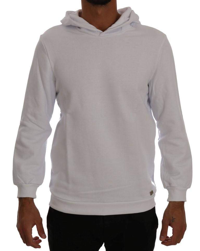 Daniele Alessandrini  Pullover Hodded Cotton Sweater #men, Catch, Daniele Alessandrini, feed-agegroup-adult, feed-color-white, feed-gender-male, feed-size-L, feed-size-M, feed-size-S, feed-size-XL, feed-size-XXL, Gender_Men, Kogan, L, M, Men - New Arrivals, S, Sweaters - Men - Clothing, White, XL, XXL at SEYMAYKA