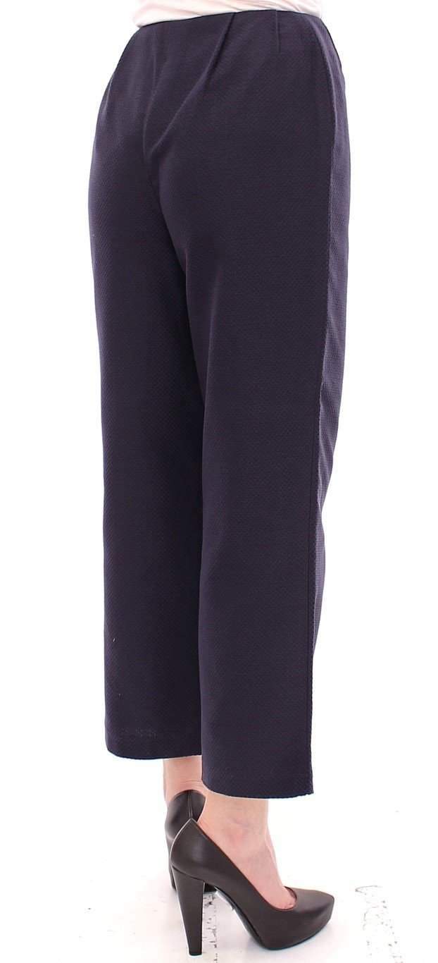 Andrea Incontri  Cropped Cotton Pants #women, Andrea Incontri, Blue, Catch, feed-agegroup-adult, feed-color-blue, feed-gender-female, feed-size-IT40|S, feed-size-IT42|M, Gender_Women, IT40|S, IT42|M, Jeans & Pants - Women - Clothing, Kogan at SEYMAYKA