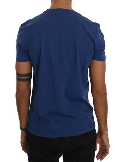 Frankie Morello  Cotton Maison T-Shirt #men, Blue, Catch, feed-agegroup-adult, feed-color-blue, feed-gender-male, feed-size-S, Frankie Morello, Gender_Men, Kogan, Men - New Arrivals, S, T-shirts - Men - Clothing at SEYMAYKA