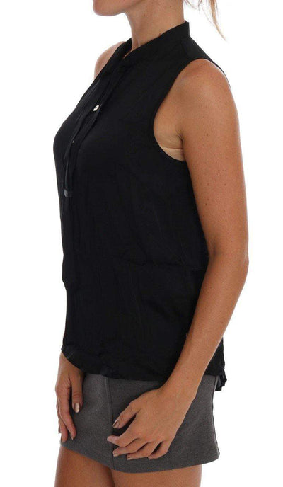 Versace Jeans Women Sleeveless Viscose Blouse Top #women, Black, Catch, feed-agegroup-adult, feed-color-black, feed-gender-female, feed-size-IT40|S, feed-size-IT42|M, feed-size-IT44|L, Gender_Women, IT40|S, IT42|M, IT44|L, IT46|XL, Kogan, Tops & T-Shirts - Women - Clothing, Versace Jeans, Women - New Arrivals at SEYMAYKA
