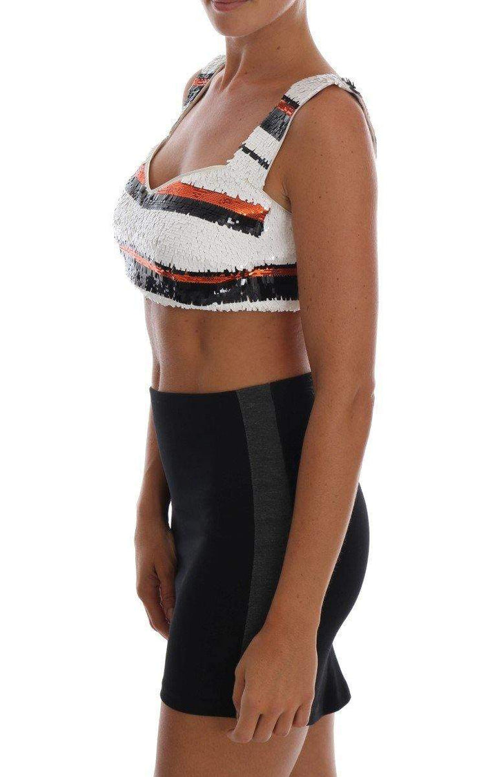 Dolce & Gabbana  Multicolor Sequined Stretch Bustier Top #women, Brand_Dolce & Gabbana, Catch, Dolce & Gabbana, feed-agegroup-adult, feed-color-multicolor, feed-gender-female, feed-size-IT42|M, Gender_Women, IT42|M, Kogan, Multicolor, Tops & T-Shirts - Women - Clothing, Women - New Arrivals at SEYMAYKA