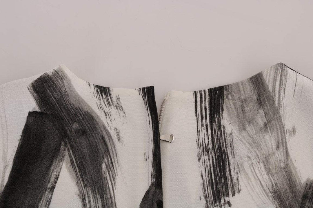 Dolce & Gabbana White Black Striped Printed Blouse Top #women, Black/White, Brand_Dolce & Gabbana, Catch, Dolce & Gabbana, feed-agegroup-adult, feed-color-black, feed-color-white, feed-gender-female, feed-size-IT36|XXS, feed-size-IT42|M, Gender_Women, IT36|XXS, IT40|S, IT42|M, Kogan, Tops & T-Shirts - Women - Clothing, Women - New Arrivals at SEYMAYKA