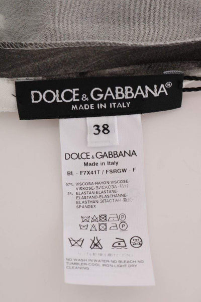 Dolce & Gabbana White Black Striped Printed Blouse Top #women, Black/White, Brand_Dolce & Gabbana, Catch, Dolce & Gabbana, feed-agegroup-adult, feed-color-black, feed-color-white, feed-gender-female, feed-size-IT36|XXS, feed-size-IT42|M, Gender_Women, IT36|XXS, IT40|S, IT42|M, Kogan, Tops & T-Shirts - Women - Clothing, Women - New Arrivals at SEYMAYKA