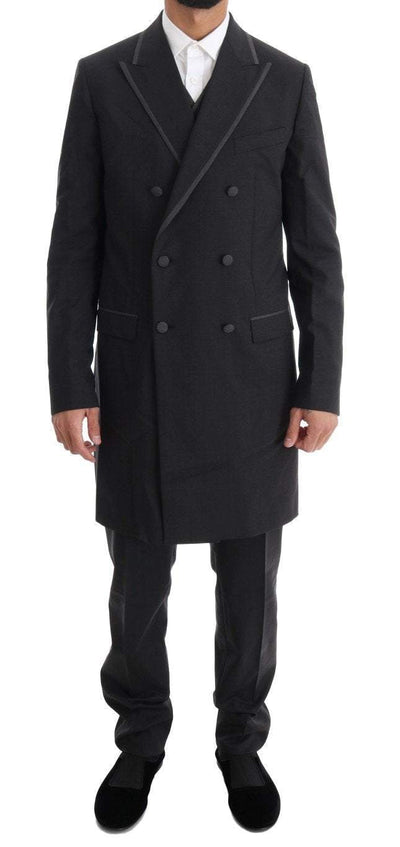 Dolce & Gabbana  Gray Wool Stretch 3 Piece Two Button Suit #men, Brand_Dolce & Gabbana, Catch, Dolce & Gabbana, feed-agegroup-adult, feed-color-gray, feed-gender-male, feed-size-IT48 | M, Gender_Men, Gray, IT48 | M, Kogan, Men - New Arrivals, Suits - Men - Clothing at SEYMAYKA