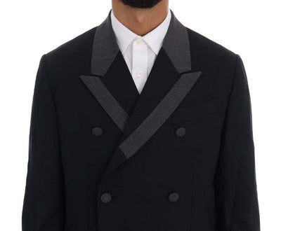 Dolce & Gabbana  Black Wool Stretch 3 Piece Two Button Suit #men, Black, Brand_Dolce & Gabbana, Catch, Dolce & Gabbana, feed-agegroup-adult, feed-color-black, feed-gender-male, feed-size-IT48 | M, Gender_Men, IT48 | M, Kogan, Men - New Arrivals, Suits - Men - Clothing at SEYMAYKA