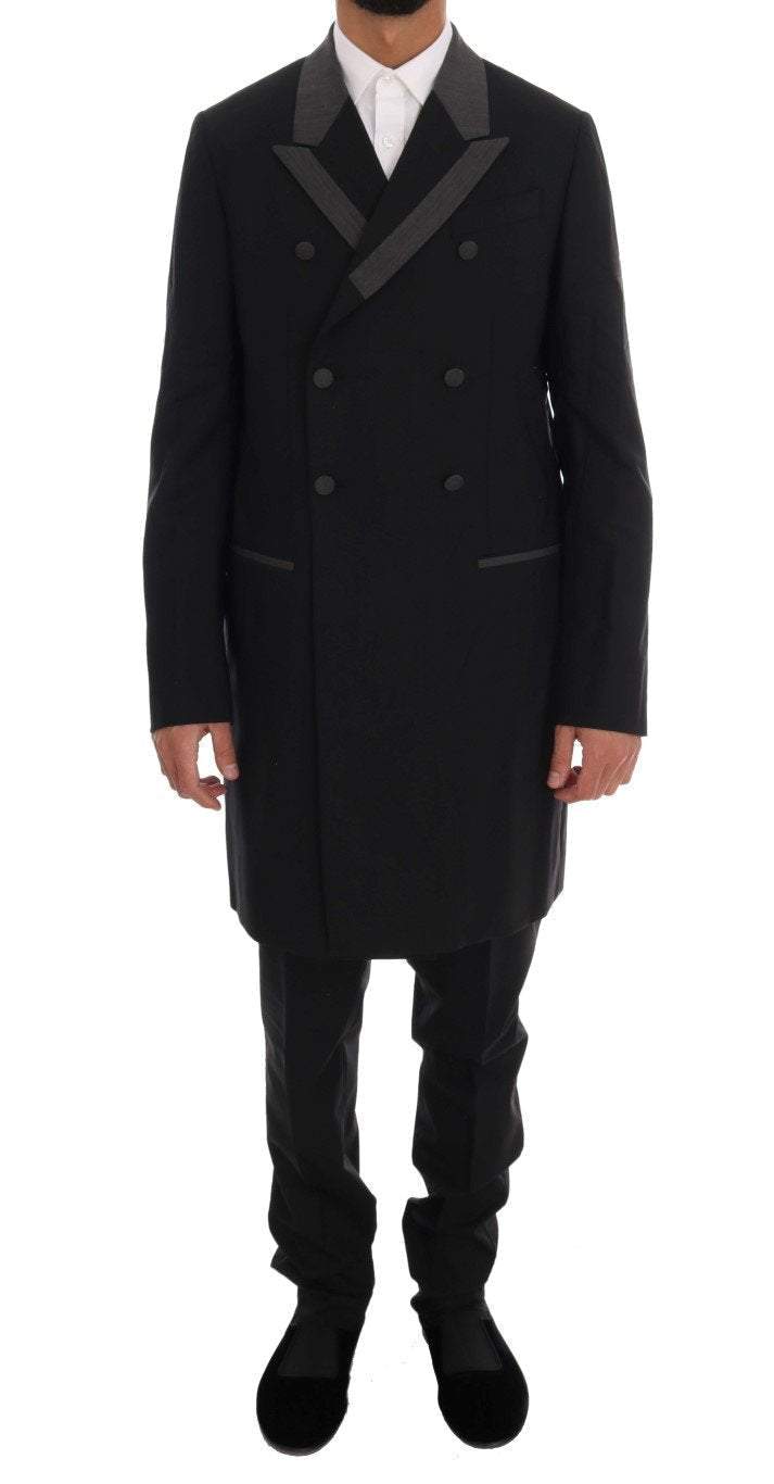 Dolce & Gabbana  Black Wool Stretch 3 Piece Two Button Suit #men, Black, Brand_Dolce & Gabbana, Catch, Dolce & Gabbana, feed-agegroup-adult, feed-color-black, feed-gender-male, feed-size-IT48 | M, Gender_Men, IT48 | M, Kogan, Men - New Arrivals, Suits - Men - Clothing at SEYMAYKA