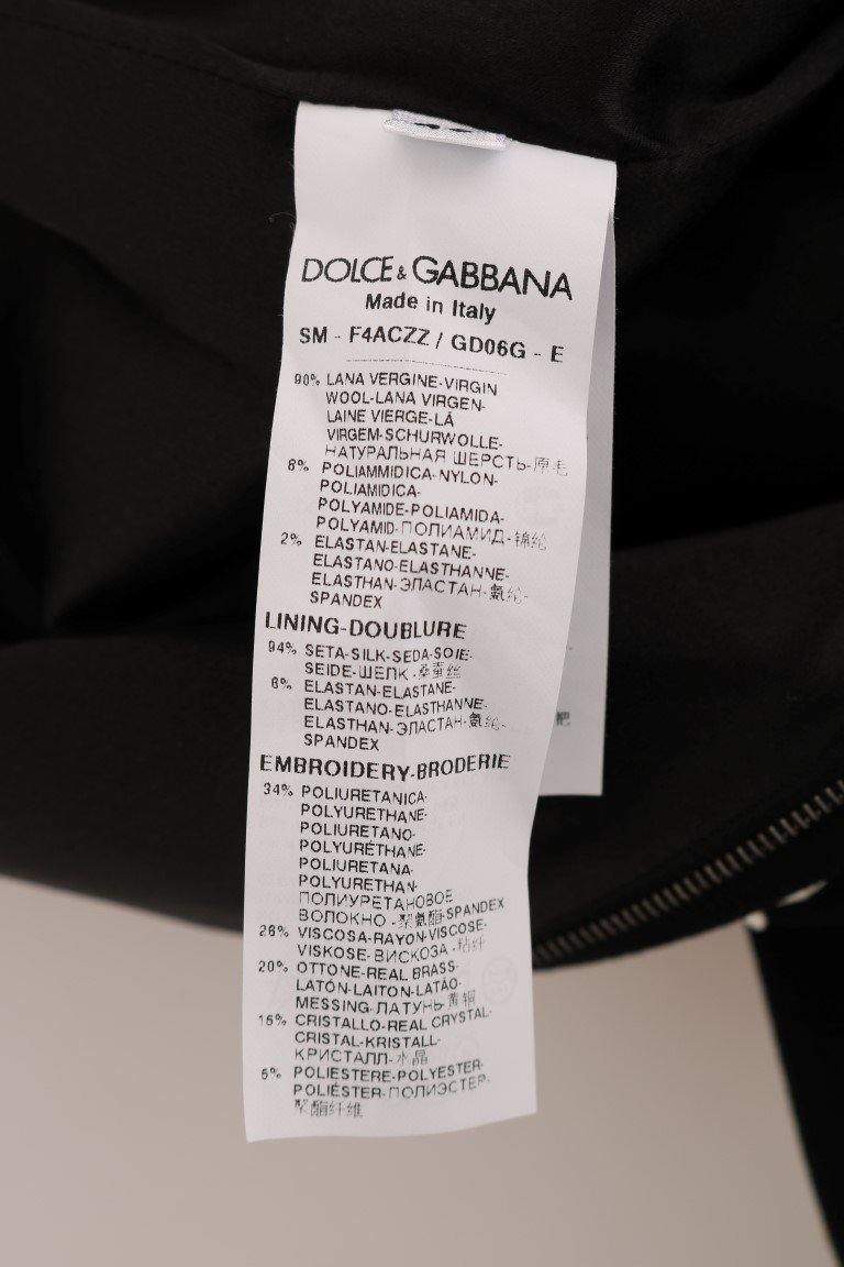 Dolce & Gabbana  Black Crystal Floral Pencil Skirt #women, Black/White, Brand_Dolce & Gabbana, Catch, Dolce & Gabbana, feed-agegroup-adult, feed-color-black, feed-color-white, feed-gender-female, feed-size-IT38|XS, feed-size-IT40|S, feed-size-IT42|M, Gender_Women, IT38|XS, IT40|S, IT42|M, Kogan, Skirts - Women - Clothing, Women - New Arrivals at SEYMAYKA