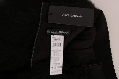 Dolce & Gabbana  Black Lamb Fox Fur Mini Hot Pants #women, Black, Brand_Dolce & Gabbana, Catch, Dolce & Gabbana, feed-agegroup-adult, feed-color-black, feed-gender-female, feed-size-IT40|S, Gender_Women, IT40|S, Kogan, Shorts - Women - Clothing, Women - New Arrivals at SEYMAYKA