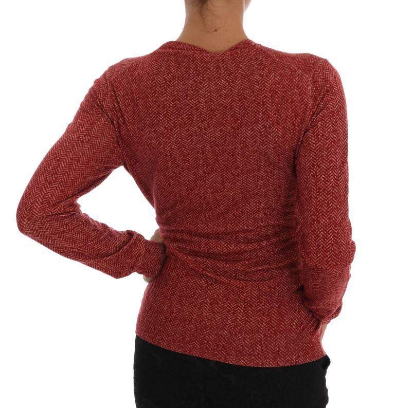 Dolce & Gabbana  Red Wool Top Cardigan Sweater #women, Brand_Dolce & Gabbana, Catch, Dolce & Gabbana, feed-agegroup-adult, feed-color-red, feed-gender-female, feed-size-IT44|L, Gender_Women, IT44|L, Kogan, Red, Sweaters - Women - Clothing, Women - New Arrivals at SEYMAYKA