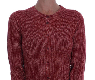 Dolce & Gabbana  Red Wool Top Cardigan Sweater #women, Brand_Dolce & Gabbana, Catch, Dolce & Gabbana, feed-agegroup-adult, feed-color-red, feed-gender-female, feed-size-IT44|L, Gender_Women, IT44|L, Kogan, Red, Sweaters - Women - Clothing, Women - New Arrivals at SEYMAYKA