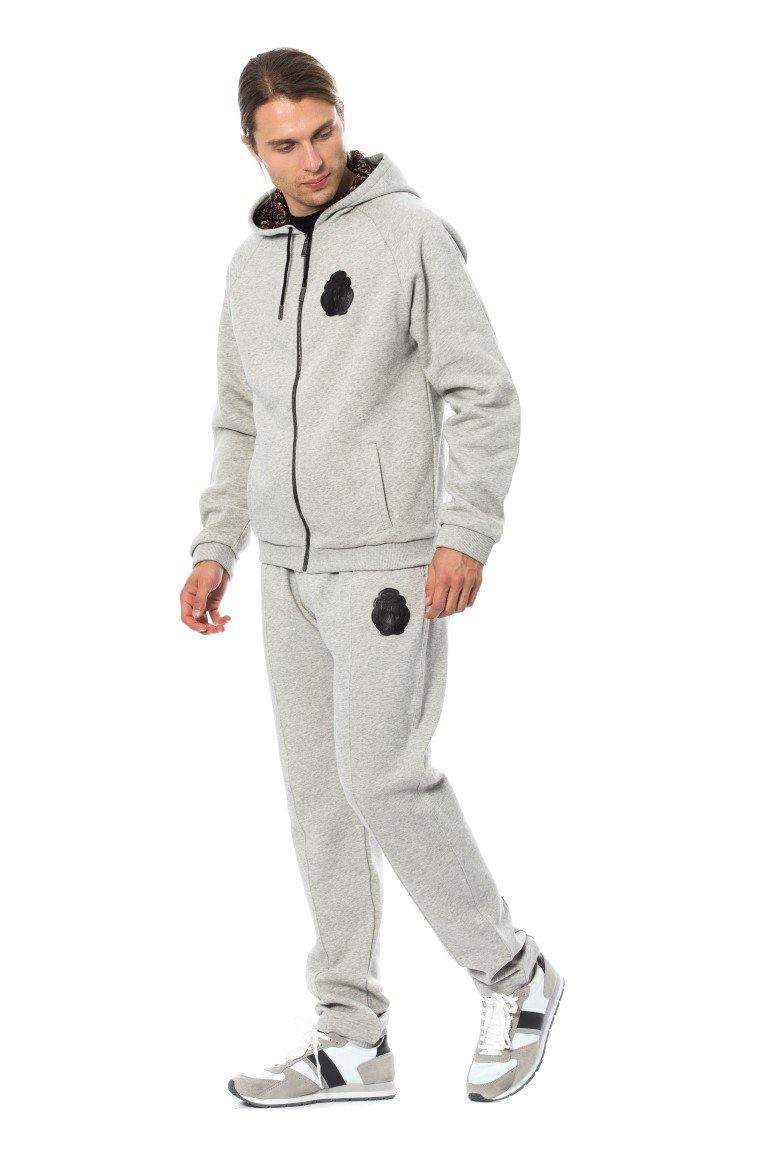 Billionaire Italian Couture  Cotton Hooded Sweatsuit #men, 3XL, 4XL, Billionaire Italian Couture, Catch, feed-agegroup-adult, feed-color-gray, feed-gender-male, feed-size-3XL, feed-size-4XL, feed-size-XXL, Gender_Men, Gray, Kogan, Men - New Arrivals, Sweatsuit - Men - Clothing, XXL at SEYMAYKA