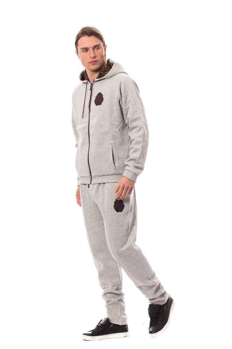 Billionaire Italian Couture  Cotton Hooded Sweatsuit #men, Billionaire Italian Couture, Catch, feed-agegroup-adult, feed-color-gray, feed-gender-male, feed-size-XXL, Gender_Men, Gray, Kogan, L, Men - New Arrivals, Sweatsuit - Men - Clothing, XXL at SEYMAYKA