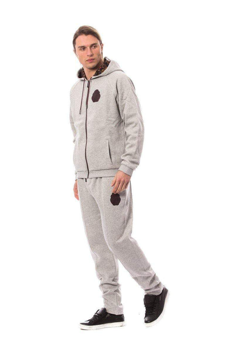 Billionaire Italian Couture  Cotton Hooded Sweatsuit #men, Billionaire Italian Couture, Catch, feed-agegroup-adult, feed-color-gray, feed-gender-male, feed-size-XXL, Gender_Men, Gray, Kogan, L, Men - New Arrivals, Sweatsuit - Men - Clothing, XXL at SEYMAYKA