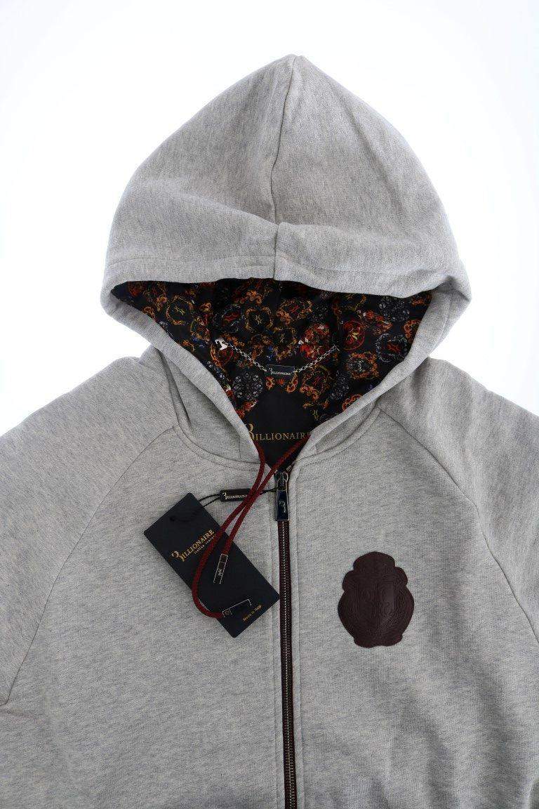 Billionaire Italian Couture  Cotton Hooded Sweatsuit #men, Billionaire Italian Couture, Catch, feed-agegroup-adult, feed-color-gray, feed-gender-male, feed-size-XXL, Gender_Men, Gray, Kogan, L, Men - New Arrivals, Sweatsuit - Men - Clothing, XXL at SEYMAYKA