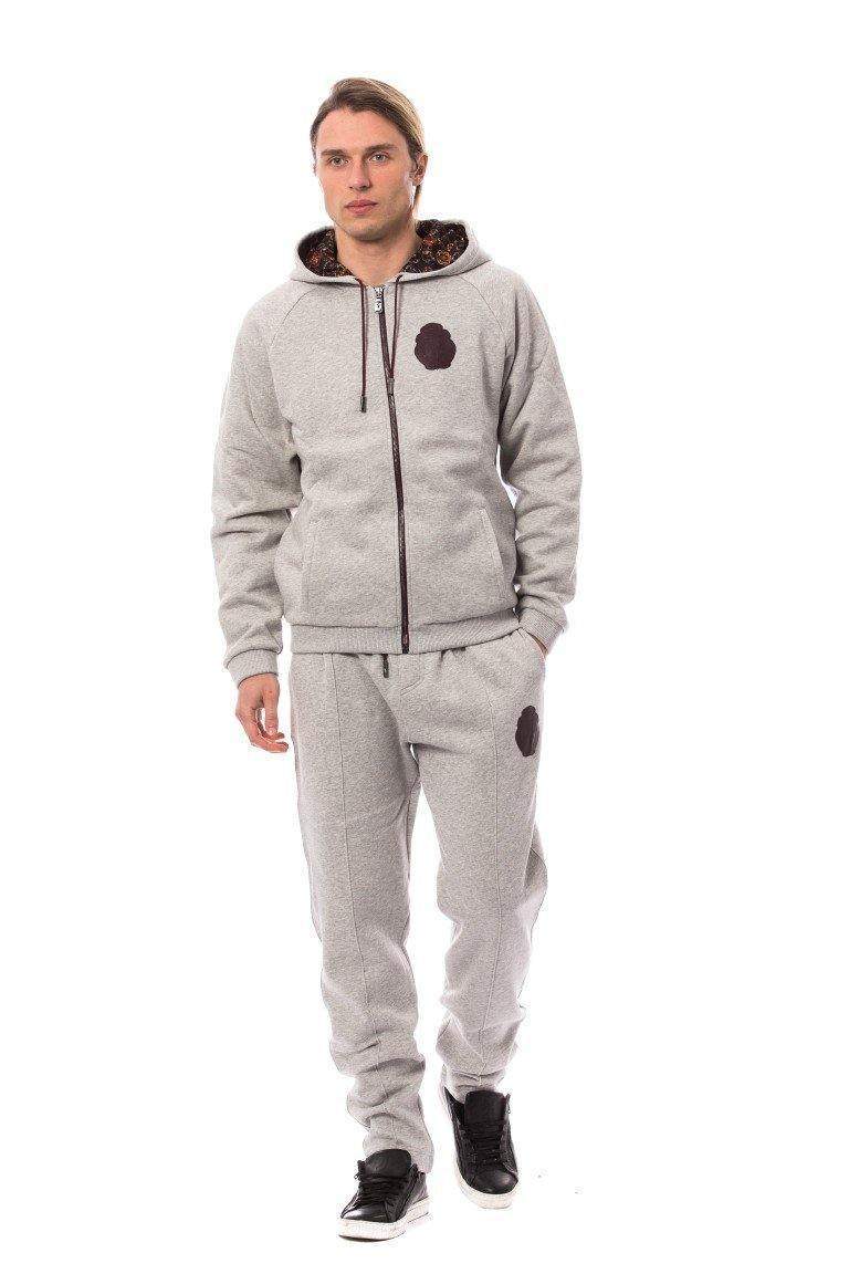 Billionaire Italian Couture  Cotton Hooded Sweatsuit #men, Billionaire Italian Couture, Catch, feed-agegroup-adult, feed-color-gray, feed-gender-male, feed-size-XXL, Gender_Men, Gray, Kogan, L, Men - New Arrivals, Sweatsuit - Men - Clothing, XXL at SEYMAYKA