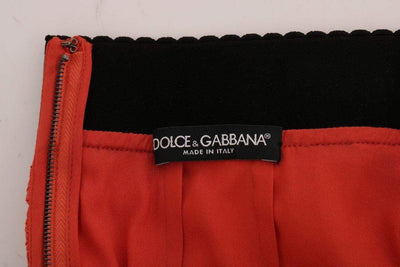 Dolce & Gabbana  Orange Macramé Lace Pencil Skirt #women, Brand_Dolce & Gabbana, Catch, Dolce & Gabbana, feed-agegroup-adult, feed-color-orange, feed-gender-female, feed-size-IT36|XXS, feed-size-IT38|XS, feed-size-IT40|S, Gender_Women, IT36|XXS, IT38|XS, IT40|S, IT46|XL, IT48|XXL, Kogan, Orange, Skirts - Women - Clothing, Women - New Arrivals at SEYMAYKA