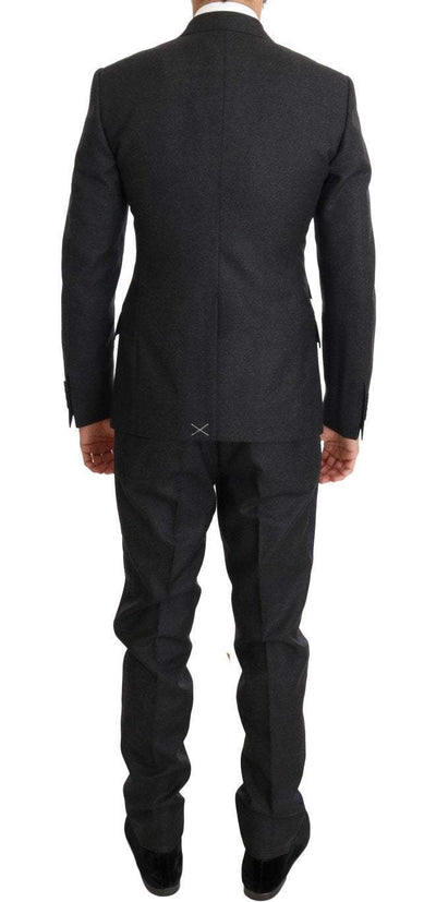 Dolce & Gabbana Gray Wool Blue Silk Double Breasted Suit #men, Brand_Dolce & Gabbana, Catch, Dolce & Gabbana, feed-agegroup-adult, feed-color-gray, feed-gender-male, feed-size-IT44 | XS, feed-size-IT46 | S, Gender_Men, Gray, IT44 | XS, IT46 | S, Kogan, Men - New Arrivals, Suits - Men - Clothing at SEYMAYKA