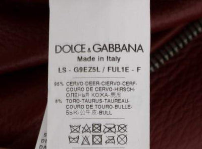 Dolce & Gabbana  Red Leather Deerskin Jacket #men, Brand_Dolce & Gabbana, Catch, Dolce & Gabbana, feed-agegroup-adult, feed-color-red, feed-gender-male, feed-size-IT44 | XS, feed-size-IT50 | L, Gender_Men, IT44 | XS, IT50 | L, Jackets - Men - Clothing, Kogan, Men - New Arrivals, Red at SEYMAYKA